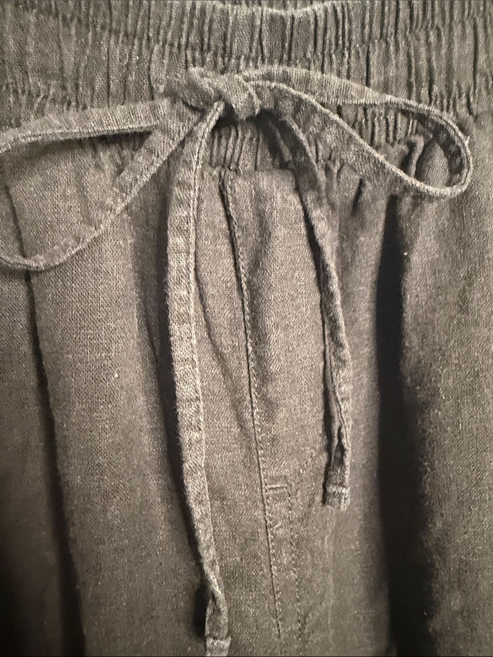 Briggs New York Black Wide-Leg Drawstring Pants - Picture 9 of 13